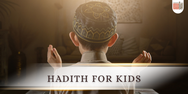 Muslim child learning Hadith with focus and joy